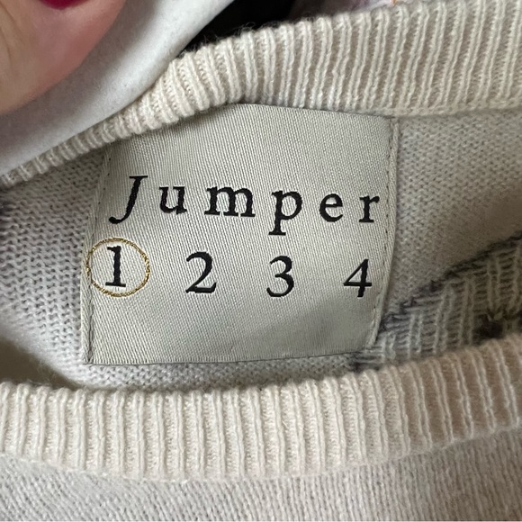 JUMPER 1234 Leopard Print Cashmere Crew Neck Sweater, XS/S - Picture 12 of 12